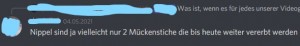 Auszug aus dem AAM Kanal "spam" 4.05.2021